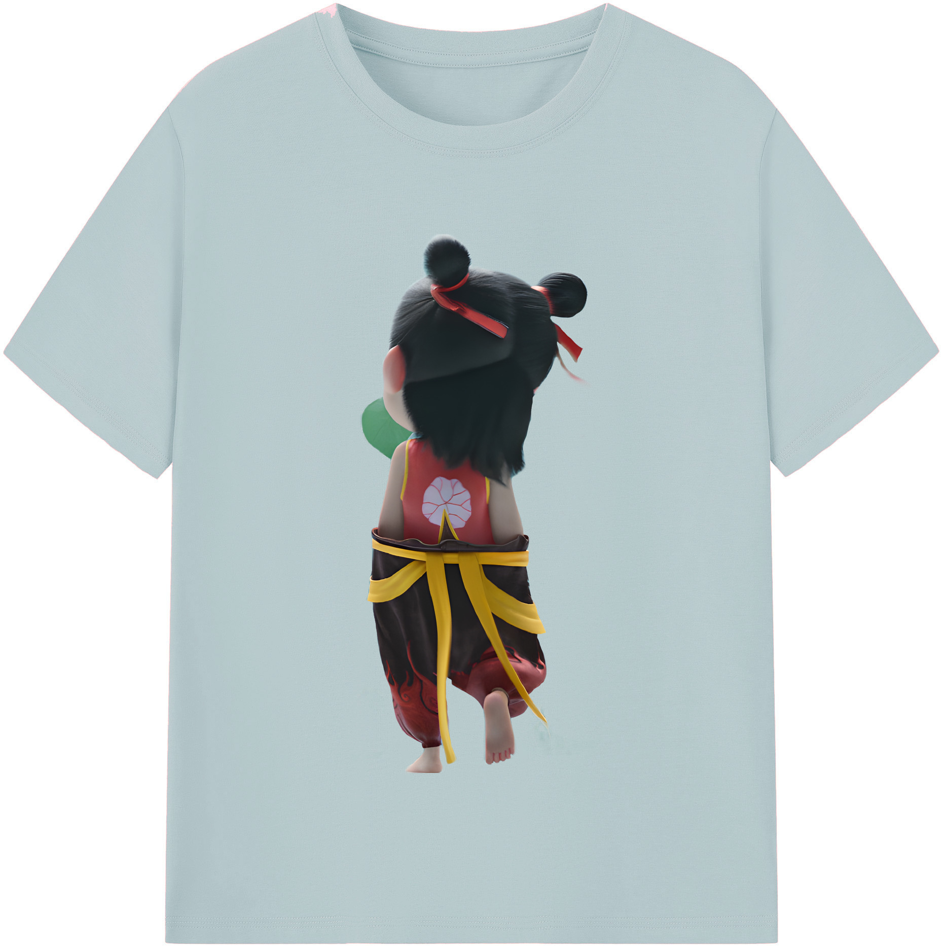 （画像用） Ne Zha 2 ナタ 魔童の大暴れ 綿100％半袖Tシャツ（フロントプリント）